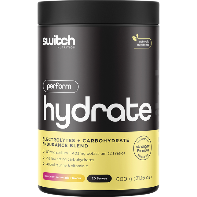 Hydrate Perform Electrolytes & Carbs Raspberry Lemonade
