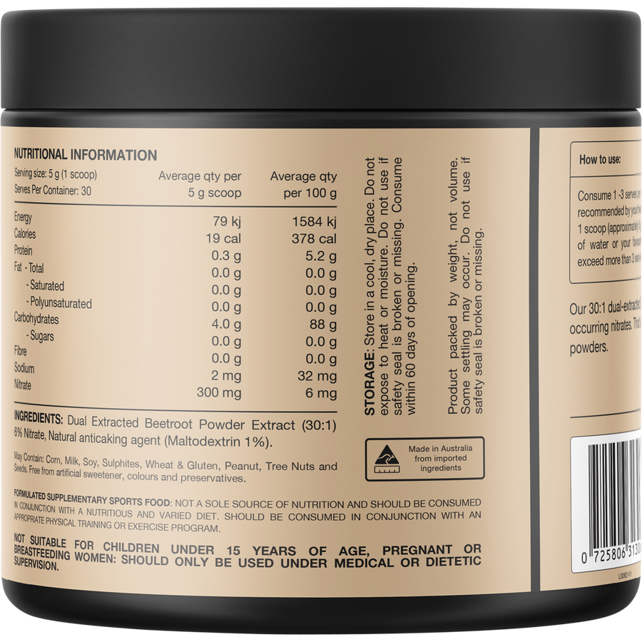 Switch Nutrition Beetroot Triple Strength 6% Nitrate 30:1 Dual Extract