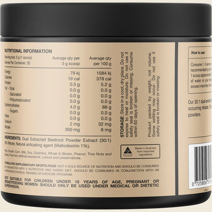 Switch Nutrition Beetroot Triple Strength 6% Nitrate 30:1 Dual Extract 150g