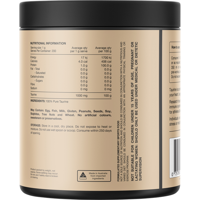 Switch Nutrition Taurine 100% Pure Taurine