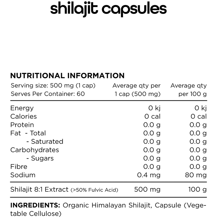 Switch Nutrition Shilajit Organic Himalayan Shilajit 8:1 supplement