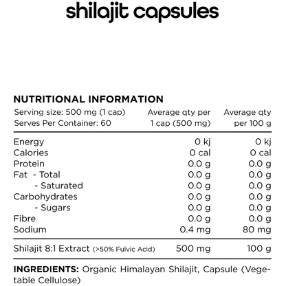 Shilajit Organic Himalayan Shilajit 8:1