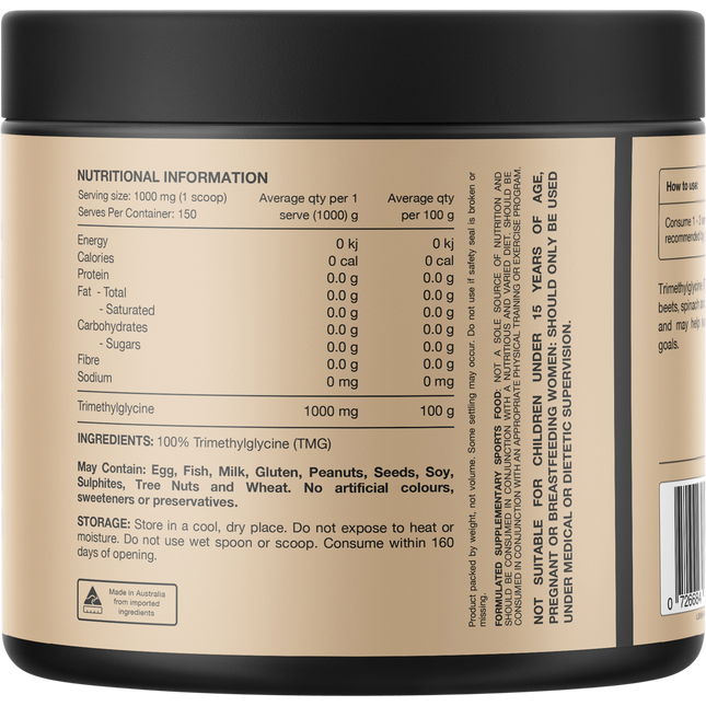 Switch Nutrition TMG 100% Pure Trimethylgycine