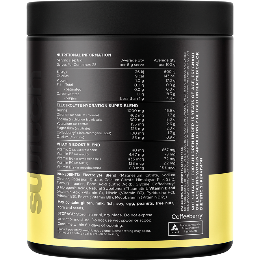 Switch Nutrition Hydrate Electrolytes No Added Sugar Lemon Lime