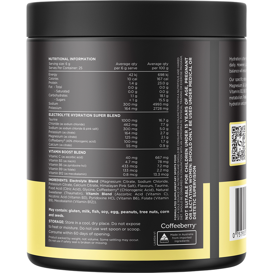 Switch Nutrition Hydrate Electrolytes No Added Sugar Mango Passionfruit