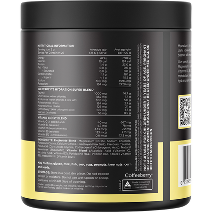 Switch Nutrition Hydrate Electrolytes No Added Sugar Mango Passionfruit