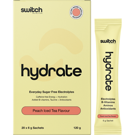 SWITCH NUTRITION Hydrate Everyday Electrolytes Peach Iced Tea