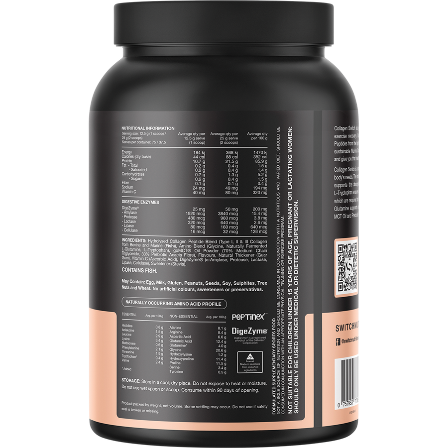 Switch Nutrition Hydrolysed Collagen Protein Vanilla Creme