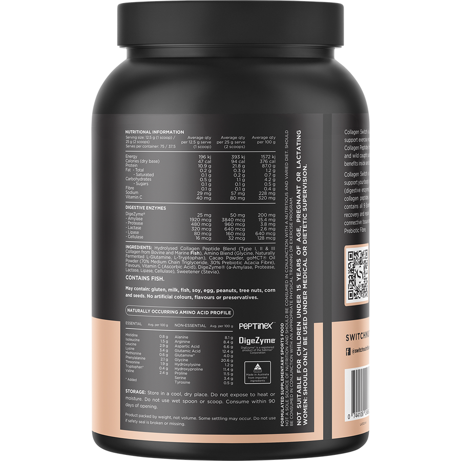 Switch Nutrition Hydrolysed Collagen Protein Rich Chocolate