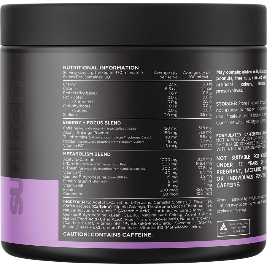 Switch Nutrition Thermal Thermogenic Energy Formula Strawberry Burst