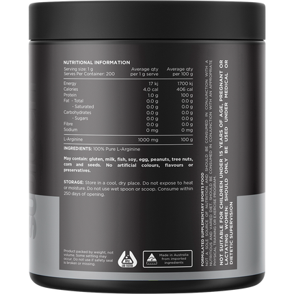 Switch Nutrition Arginine 100% Pure L-Arginine Unflavoured