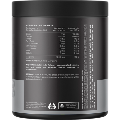 Arginine 100% Pure L-Arginine Unflavoured