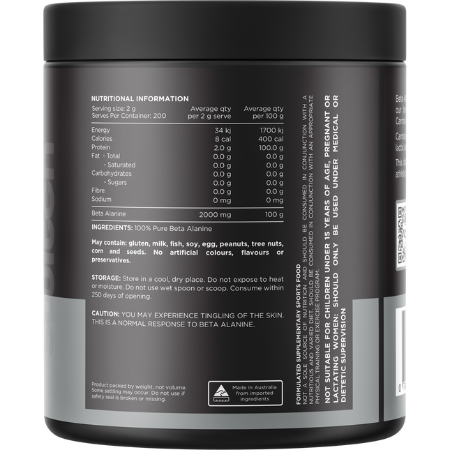 Switch Nutrition Beta Alanine Powder 100% Pure Unflavoured