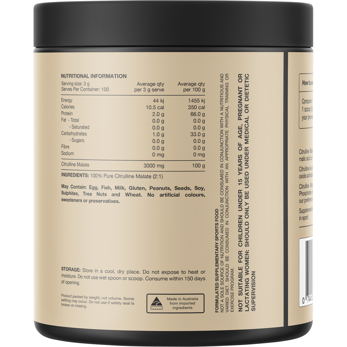 Citrulline 100% Pure Citrulline Unflavoured