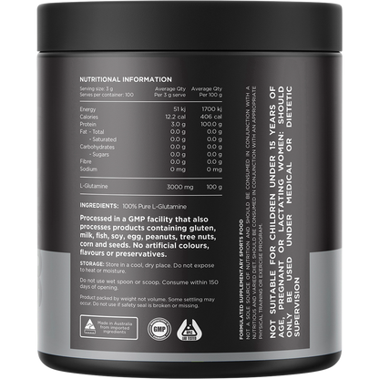 Glutamine 100% Pure L- Glutamine Unflavoured