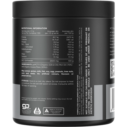 MCT Oil 100% Pure Unflavoured
