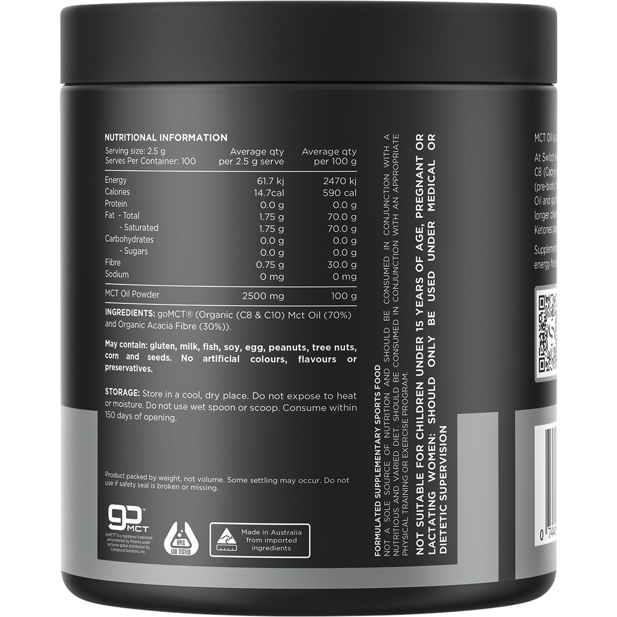 MCT Oil 100% Pure Unflavoured