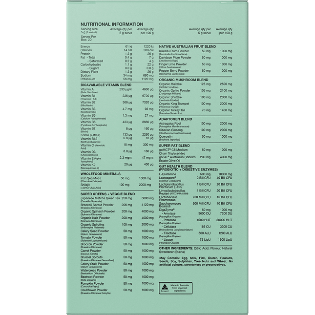 Switch Nutrition Greens Sachets Fruit Juice