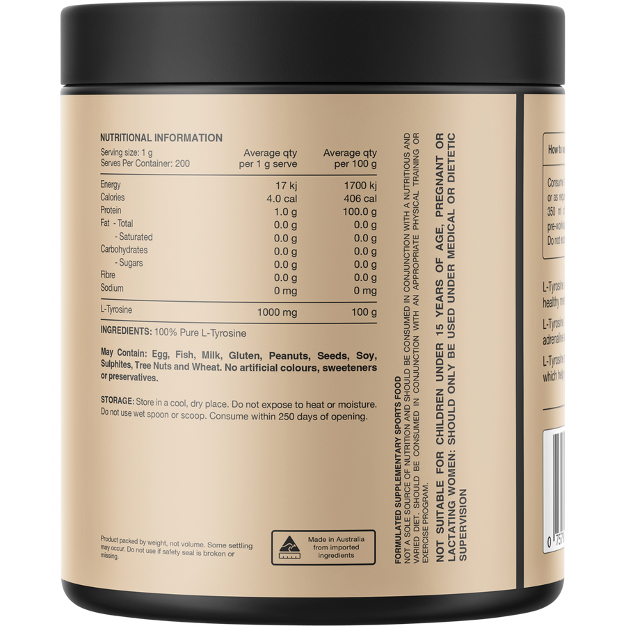 Switch Nutrition Tyrosine 100% Pure L-Tyrosine Unflavoured