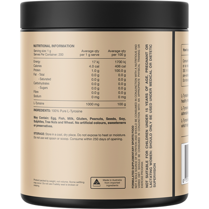 Tyrosine 100% Pure L-Tyrosine Unflavoured