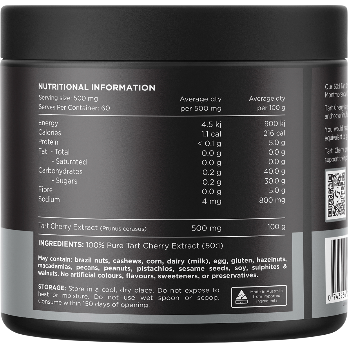 Tart Cherry Extract (50:1) Unflavoured