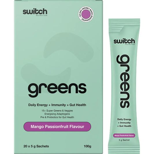 Switch Nutrition Greens Sachets Mango Passionfruit 20x5g