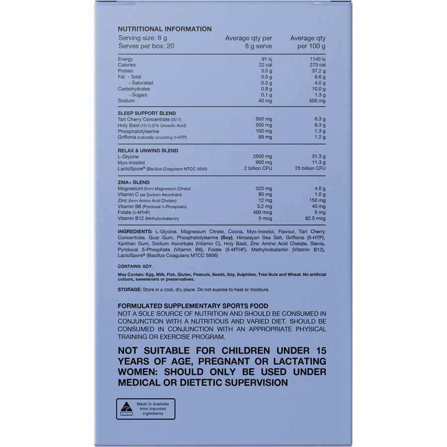 Switch Nutrition Sleep Magnesium Sachets Chocolate