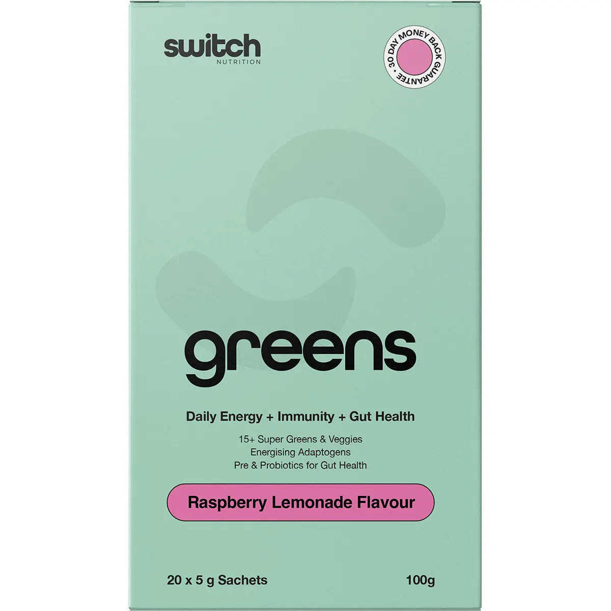 Switch Nutrition Greens Sachets Raspberry Lemonade 20x5g
