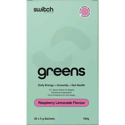 Switch Nutrition Greens Sachets Raspberry Lemonade 20x5g