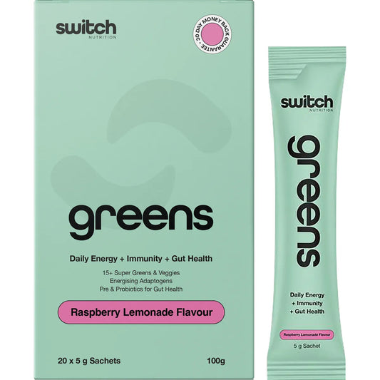 Switch Nutrition Greens Sachets Raspberry Lemonade 20x5g