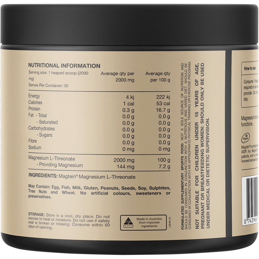 Mag3 100% Pure Magnesium L-Threonate - Unflavoured
