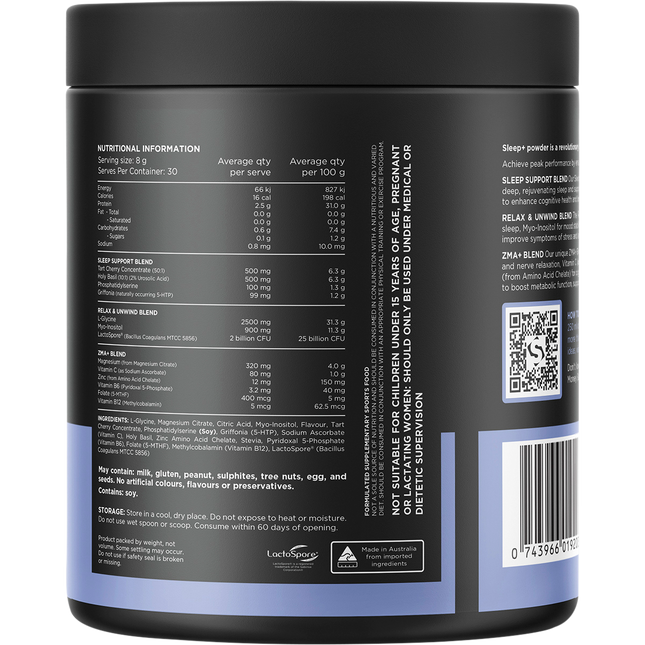 Switch Nutrition Sleep+ Magnesium Strawberry Pineapple