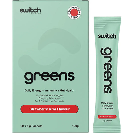 Switch Nutrition Greens Sachets Strawberry Kiwi 20x5g