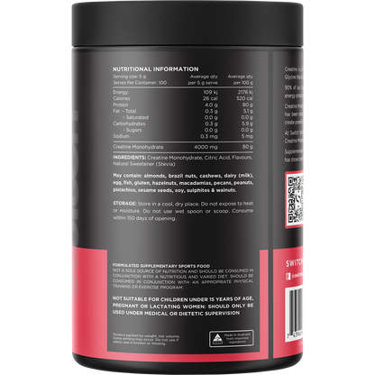 Creatine Monohydrate Red Raspberry