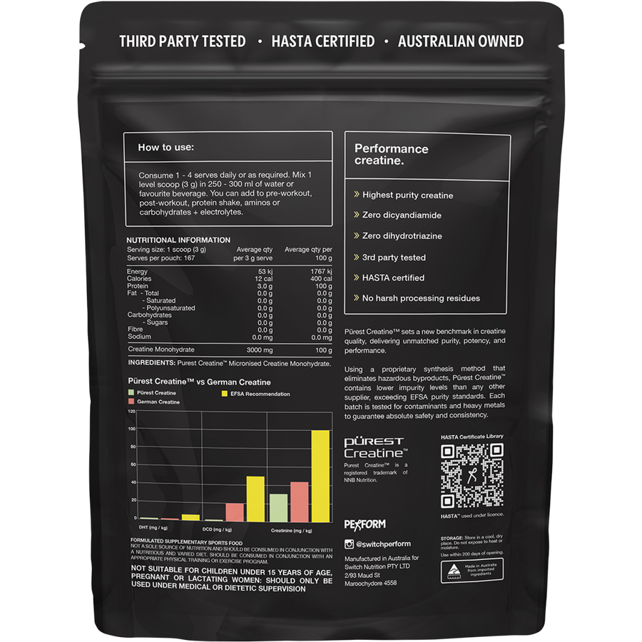 SWITCH NUTRITION Perform Purest Creatine Monohydrate