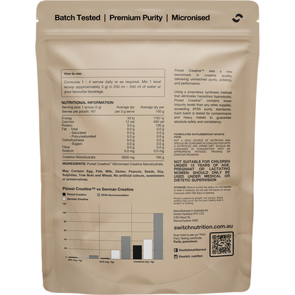 SWITCH NUTRITION Purest Creatine Monohydrate