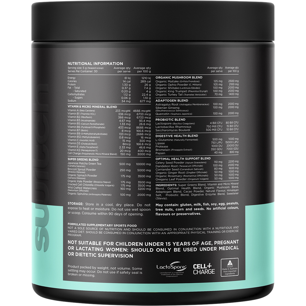 Vitality Revitalising Greens Powder Chocolate