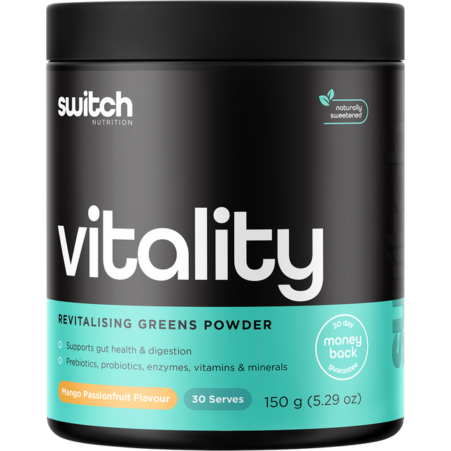 Switch Nutrition Vitality Revitalising Greens Powder Mango Passionfruit