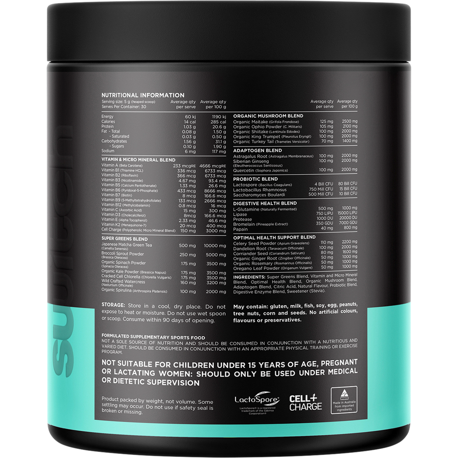 Switch Nutrition Vitality Revitalising Greens Powder Mango Passionfruit