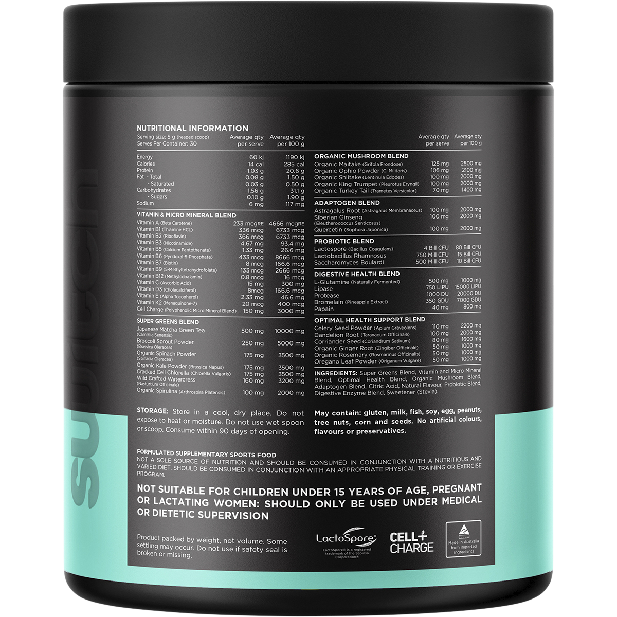 Vitality Revitalising Greens Powder Mango Passionfruit