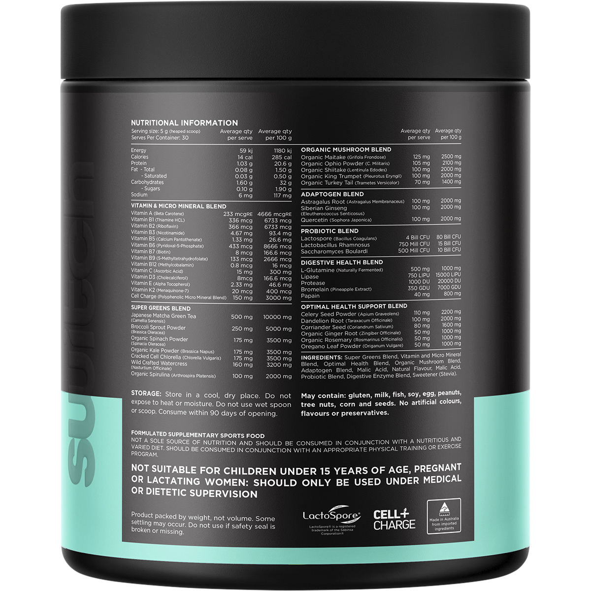 Vitality Revitalising Greens Powder Granny Smith