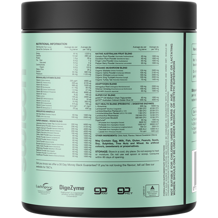 Strawberry Kiwi greens powder vibrant packaging and health benefits