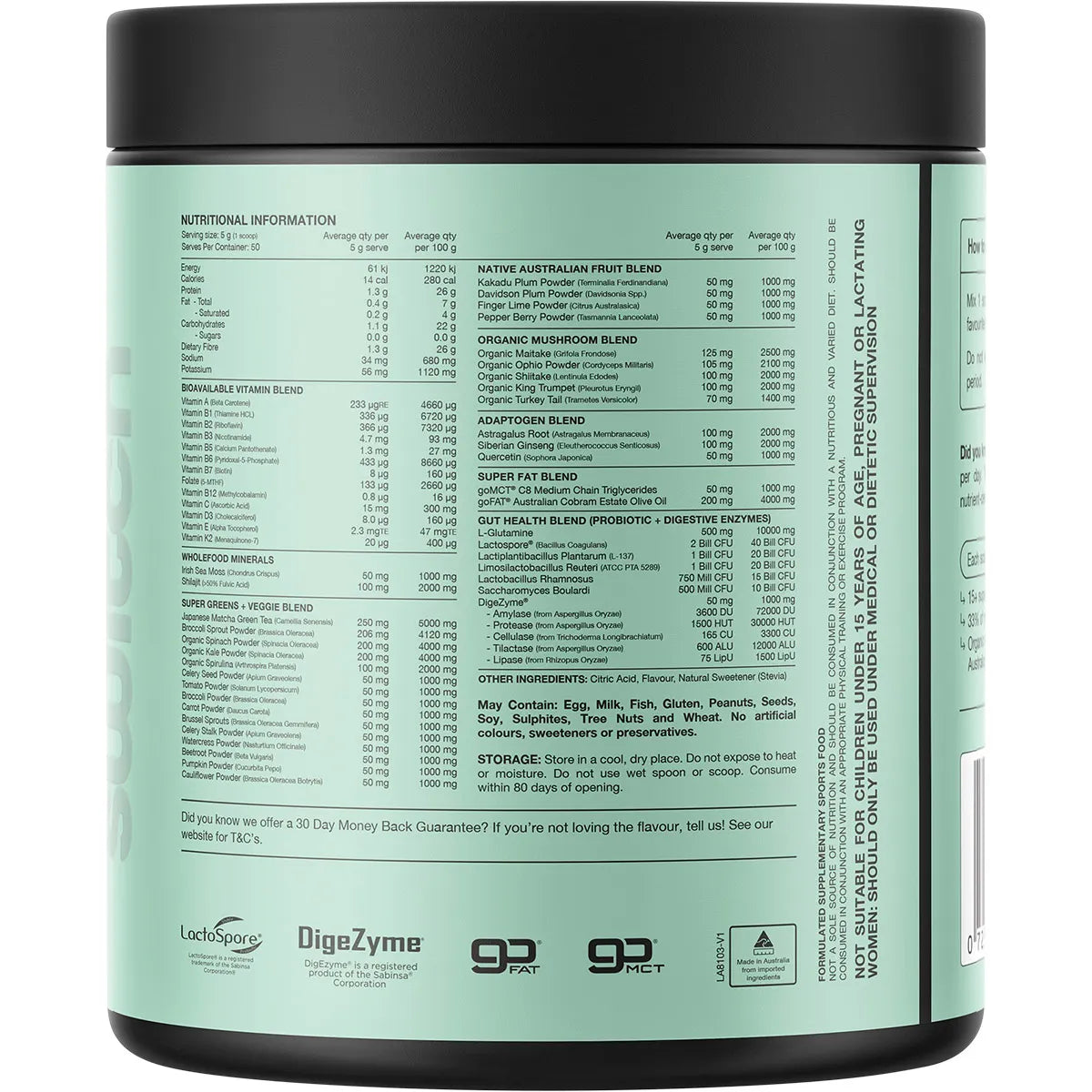 Switch Nutrition Greens Strawberry Kiwi 250g