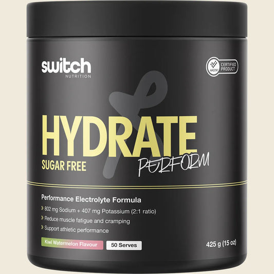 Switch Nutrition Hydrate Perform Sugar Free Kiwi Watermelon 425g