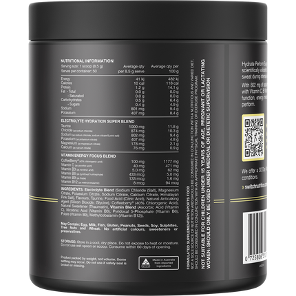 Switch Nutrition Perform Hydrate Sugar Free Kiwi Watermelon