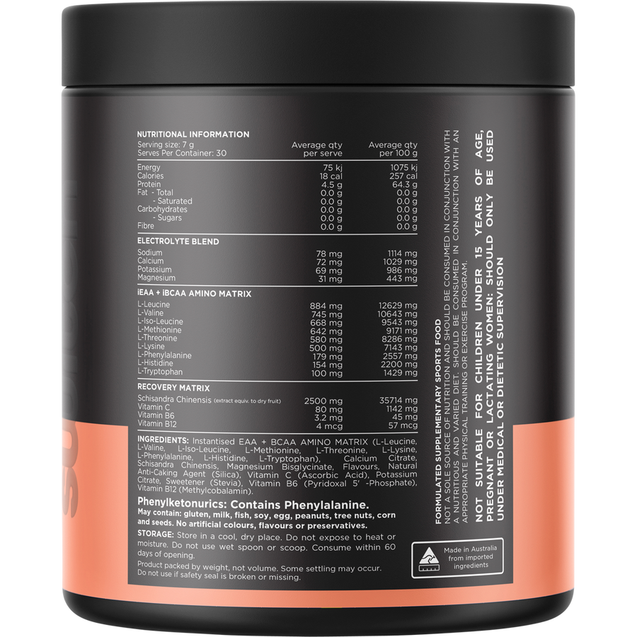 Switch Nutrition Amino EAA & BCAA Electrolyte Recovery Mango Kiwi