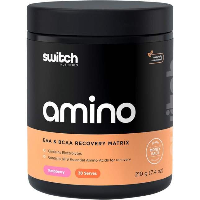 Switch Nutrition Amino EAA & BCAA Electrolyte Recovery Raspberry