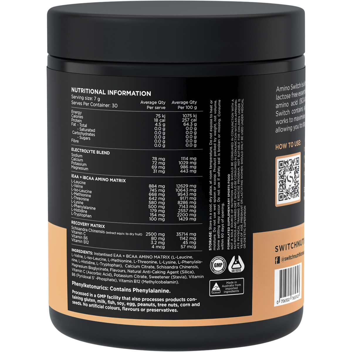 Amino EAA & BCAA Electrolyte Recovery Raspberry