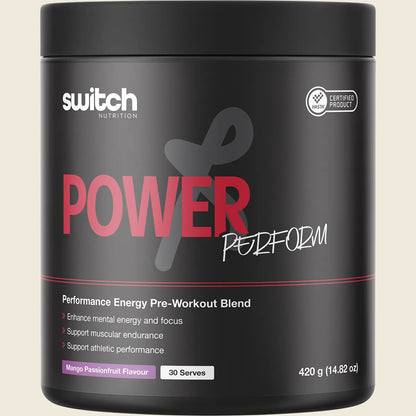 Switch Nutrition Power Perform Pre-Workout Blend Mango Passionfruit 420g