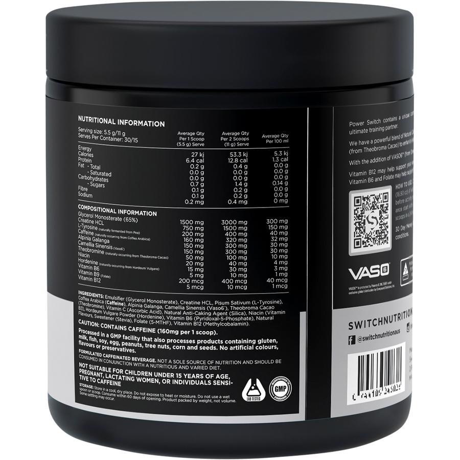 Switch Nutrition Power Performance Energy Blend Red Raspberry